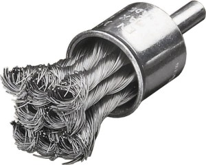 Szczotka druciana pędzelkowa śred. 19 mm grubość drutu 0,35 mm stal LESSMANN