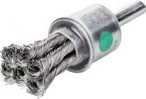 Szczotka druciana pędzelkowa śred. 19 mm grubość drutu 0,35 mm VA LESSMANN