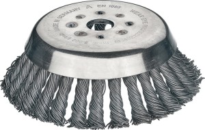 Szczotka stożkowa śred. 155 mm grubość drutu 0,5 mm śred. 12 mm otwór 20 mm 10 0