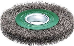 Szczotka tarczowa śred. 150 mm grubość drutu 0,30 mm stal szlachetna falista 23-