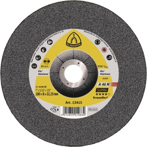 Ściernica do obróbki zgrubnej A 46 N Supra śred. 125 x gr. 6 mm zakrzywiony alu