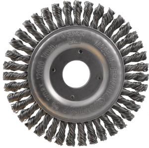 Szczotka do rurociągów śred. 125 mm grubość drutu 0,5 mm stal 6 mm 12500 min-¹ O