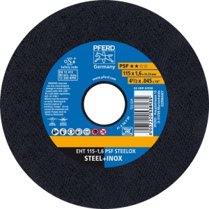 Tarcza tnąca PSF STEELOX średnica 115 x 1,6 mm prosta INOX otwór 22,23 mm PFERD