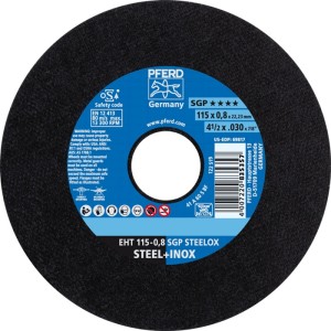 Tarcza tnąca SGP STEELOX średnica 115 x 0,8 mm prosta INOX otwór 22,23 mm PFERD