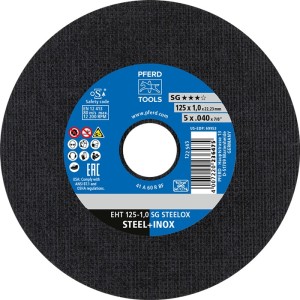 Tarcza tnąca SG STEELOX średnica 125 x 1 mm prosta INOX otwór 22,23 mm PFERD