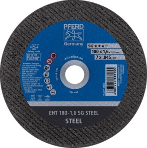 Tarcza tnąca SG STEEL średnica 180 x 1,6 mm prosta stal otwór 22,23 mm PFERD