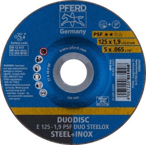 Tarcza łączona PSF DUODISC STEELOX śred. 125 x gr. 1,9 mm uziarnienie 46 zakrzyw
