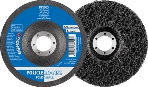 Krążek do czyszczenia zgrubnego POLICLEAN śred.125 x 13 mm otwór 22, 23 mm PFERD