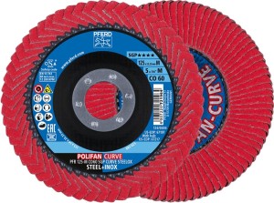 Tarcza lamelowa (listkowa) POLIFAN CO SGP CURVE STEELOX śred. 125 mm uziarnienie