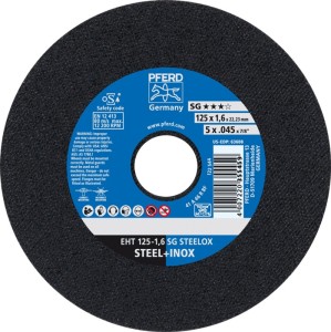 Tarcza tnąca SG STEELOX śred. 150 x 1,6 mm prosta INOX otwór 22,23 mm PFERD