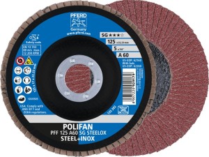 Tarcza lamelowa (listkowa) POLIFAN A SG STEELOX śred. 125 mm uziarnienie 60 pła