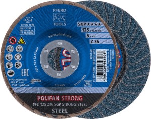 Tarcza lamelowa (listkowa) POLIFAN Z SGP STRONG STEEL śred. 125 mm uziarnienie 3