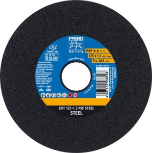 Tarcza tnąca PSF STEEL średnica 125 x 1,6 mm prosta stal otwór 22,23 mm PFERD