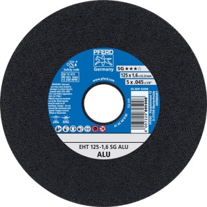 Tarcza tnąca SG ALU średnica 125 x 1,6 mm prosta aluminium otwór 22,23 mm PFERD