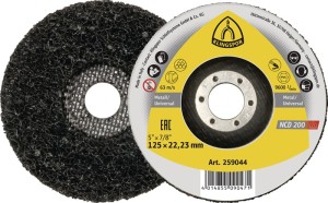Krążek do czyszczenia zgrubnego NCD 200 śred.125 x  mm otwór 22, 23 mm KLINGSPOR