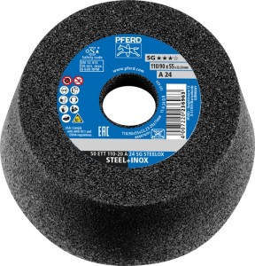 Tarcza szlifierska garnkowa ETT SG STEELOX 110/55 mm INOX i stal 24 otwór 22,23