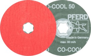 Tarcza fibrowa COMBICLICK CO-COOL śred. 115 mm uziarnienie 50 INOX / aluminium z