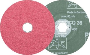 Tarcza fibrowa COMBICLICK CO śred. 125 mm uziarnienie 36 stal, odlew, aluminium