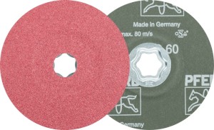 Tarcza fibrowa COMBICLICK CO śred. 125 mm uziarnienie 60 stal, odlew, aluminium
