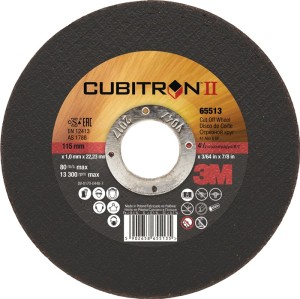 Tarcza tnąca Cubitron™ II średnica 125 x 2,5 mm wygięta INOX otwór 22,23 mm 3M