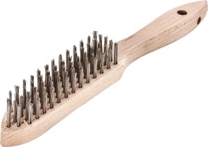 Szczotka ręczna długość 290 mm 0,35 mm drut stalowy długość drutu 140 mm 5 rzędó