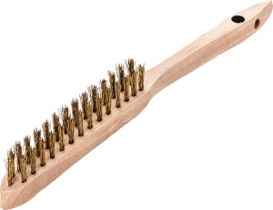 Szczotka ręczna długość 290 mm 0,35 mm drut mosiężny długość drutu 140 mm 2-rzęd