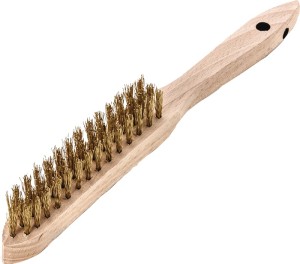 Szczotka ręczna długość 290 mm 0,35 mm drut mosiężny długość drutu 140 mm 3 rzęd