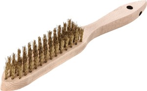 Szczotka ręczna długość 290 mm 0,35 mm drut mosiężny długość drutu 140 mm 5-rzęd