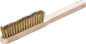 Drobna szczotka długość 225 mm 0,15 mm drut mosiężny długość drutu: 110 mm, 4 rz
