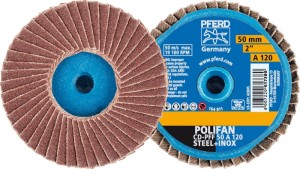 Tarcza szlifierska lamelowa (listkowa) COMBIDISC-Mini-POLIFAN śred. 50 mm uziarn