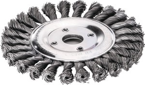 Szczotka tarczowa śred. 178 mm grubość drutu 0,50 mm stal gładka 14 mm 12500 min