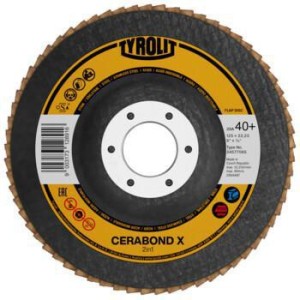 Tarcza lamelowa (listkowa) CERABOND śred. 125 mm uziarnienie 60 płaska INOX ziar