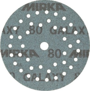 Krążek ścierny na rzep GALAXY Grip Multifit 125 mm, uziarnienie 80 do drewna / m