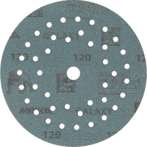 Krążek ścierny na rzep GALAXY Grip Multifit 125 mm, uziarnienie 120 do drewna /