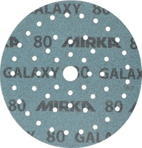 Krążek ścierny na rzep GALAXY Grip Multifit 150 mm, uziarnienie 80 do drewna / m
