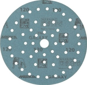 Krążek ścierny na rzep GALAXY Grip Multifit 150 mm, uziarnienie 120 do drewna /