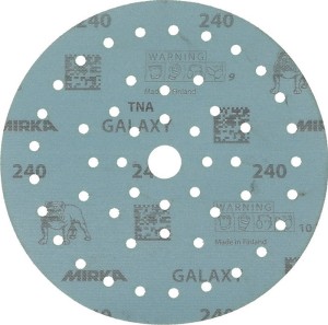 Krążek ścierny na rzep GALAXY Grip Multifit 150 mm, uziarnienie 240 do drewna /
