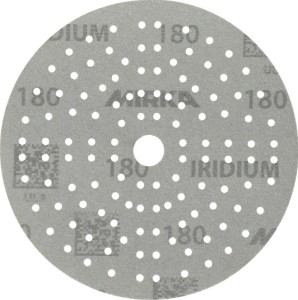 Krążek ścierny na rzep IRIDIUM Grip 121L 150 mm, uziarnienie 180 do drewna / met