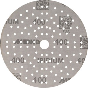 Krążek ścierny na rzep IRIDIUM Grip 121L 150 mm, uziarnienie 400 do drewna / met