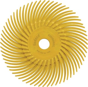 Promieniowa szczotka tarczowa PREMIUM SUNBURST śred. 76 mm uziarnienie 80 żółty