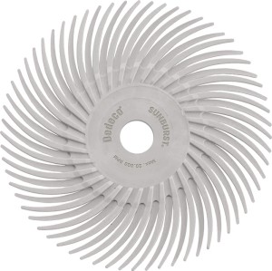 Promieniowa szczotka tarczowa PREMIUM SUNBURST śred. 76 mm uziarnienie 120 biały