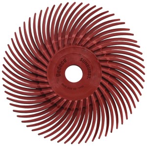 Promieniowa szczotka tarczowa PREMIUM SUNBURST śred. 76 mm uziarnienie 220 brązo