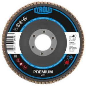 Tarcza lamelowa (listkowa) PREMIUM śred. 125 mm uziarnienie 40 zakrzywiony stal