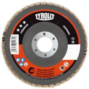 Tarcza lamelowa (listkowa) PREMIUM CERAMIC śred. 125 mm uziarnienie 60 zakrzywio