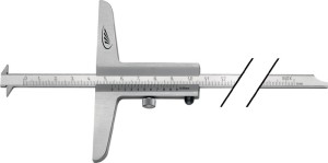 Głębokościomierz suwmiarkowy 200 mm wysunięta szyna pomiarowa 8 x 3 mm HELIOS PR