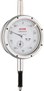 Czujnik zegarowy M2 SW 10 mm odczyt 0,01 mm z ochroną przeciwudarową KÄFER
