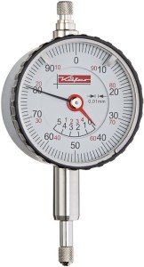 Mały czujnik zegarowy KMU 4/5 TK-100 5 mm odczyt 0,01 mm KÄFER