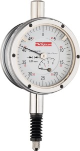 Czujnik zegarowy KM4 SW 3 mm odczyt 0,01 mm z ochroną przeciwudarową KÄFER