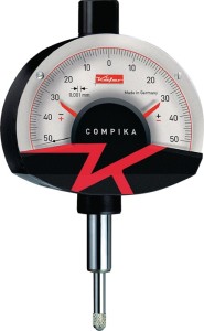 Precyzyjny czujnik zegarowy Compika 1001 0,1 mm odczyt 0,001 mm z ochroną przeci