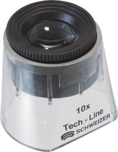 Lupa stojąca Tech-Line powiększenie 10x stała śred. soczewki 30 mm SCHWEIZER
